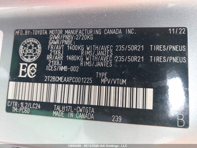 2T2BCMEAXPC001225 Lexus Rx 500h