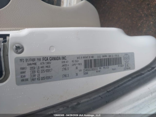 Продажа на аукционе авто 2016 Dodge Grand Caravan Crew, vin: 2C4RDGDG7GR381812, номер лота: 12600305