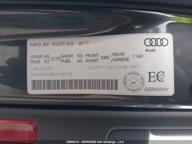 WAUENAF48HA166129 Audi A4 2.0t Progressiv