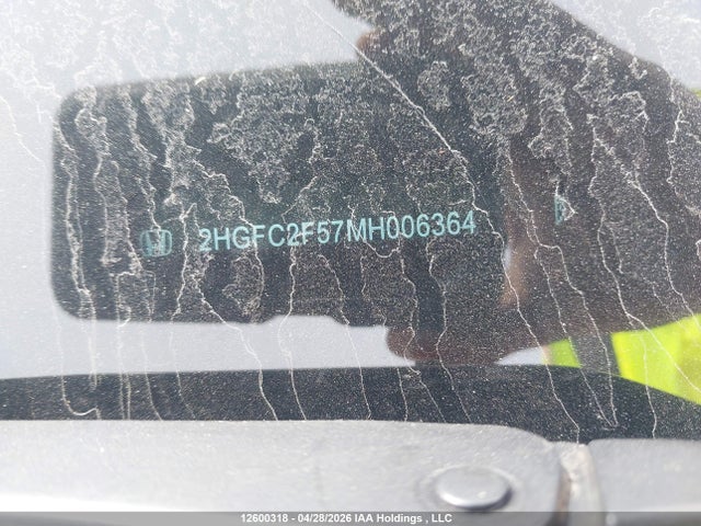 Aukcja sprzedaży 2021 Honda Civic Lx, vin: 2HGFC2F57MH006364, numer aukcji: 12600318