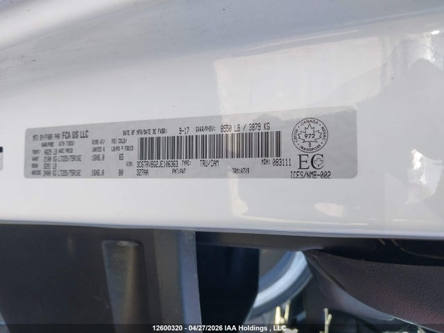 Aukcja sprzedaży 2018 Ram Promaster 1500 1500 High, vin: 3C6TRVBG2JE106363, numer aukcji: 12600320