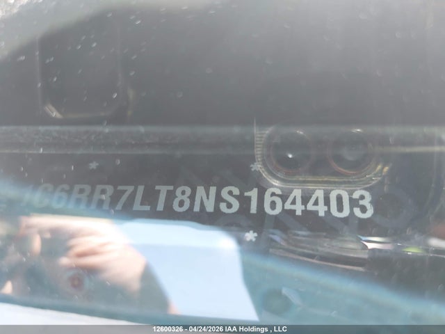 12600326 :رقم المزاد ، 1C6RR7LT8NS164403 vin ، 2022 Ram 1500 Classic Slt مزاد بيع