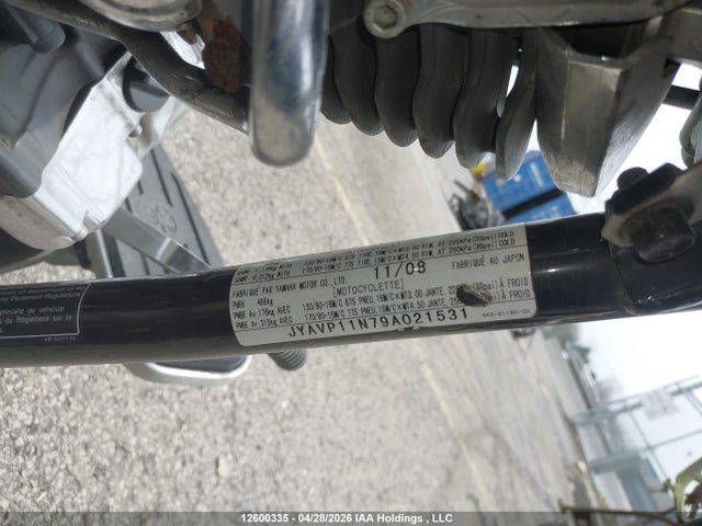 2009 Yamaha Xvs1100 A მანქანა იყიდება აუქციონზე, vin: JYAVP11N79A021531, აუქციონის ნომერი: 12600335