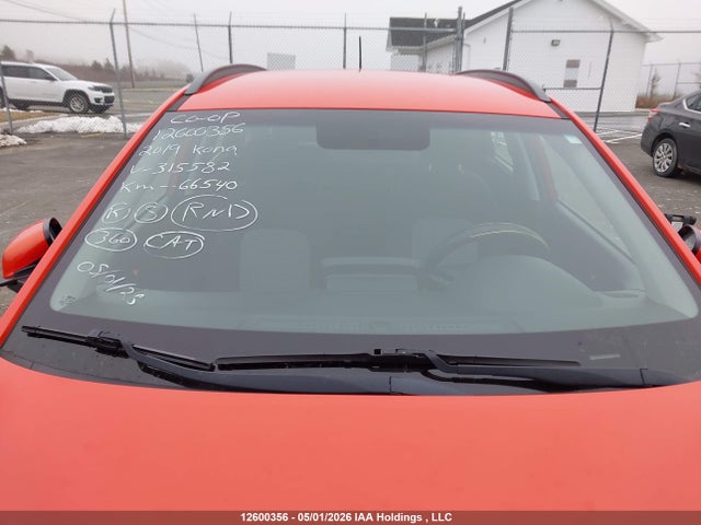 12600356 :رقم المزاد ، KM8K2CAA6KU315582 vin ، 2019 Hyundai Kona Sel مزاد بيع