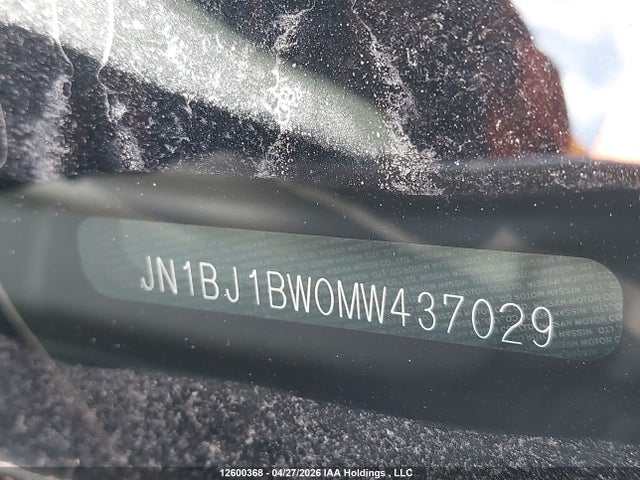 Aukcja sprzedaży 2021 Nissan Rogue Sport Sv, vin: JN1BJ1BW0MW437029, numer aukcji: 12600368