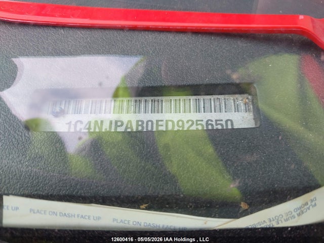 2014 Jeep Patriot მანქანა იყიდება აუქციონზე, vin: 1C4NJPAB0ED925650, აუქციონის ნომერი: 12600416