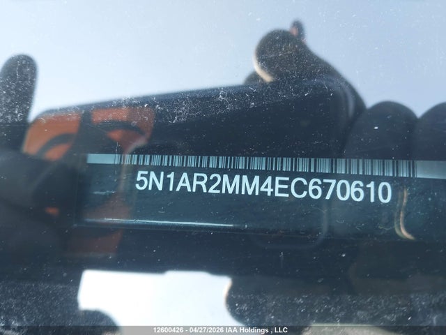 2014 Nissan Pathfinder Platinum/s/sl/sv მანქანა იყიდება აუქციონზე, vin: 5N1AR2MM4EC670610, აუქციონის ნომერი: 12600426