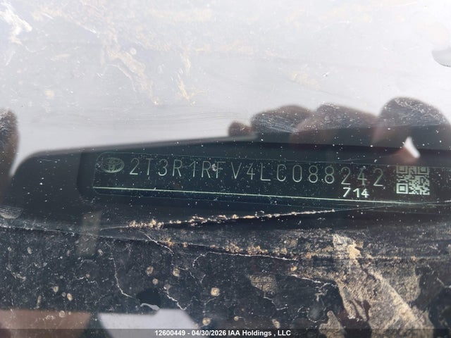 12600449 :رقم المزاد ، 2T3R1RFV4LC088242 vin ، 2020 Toyota Rav4 مزاد بيع