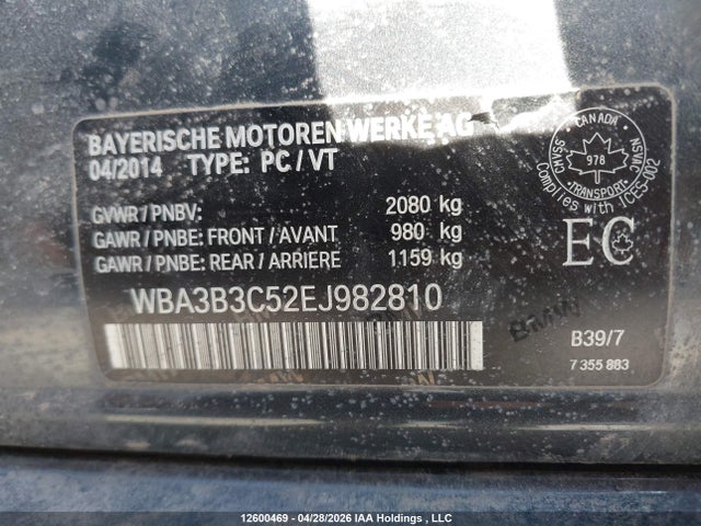 Продаж на аукціоні авто 2014 Bmw 328i Xdrive, vin: WBA3B3C52EJ982810, номер лоту: 12600469