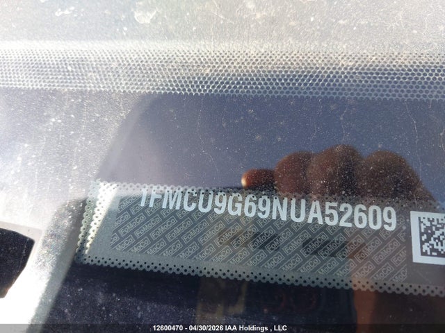 12600470 :رقم المزاد ، 1FMCU9G69NUA52609 vin ، 2022 Ford Escape Se مزاد بيع