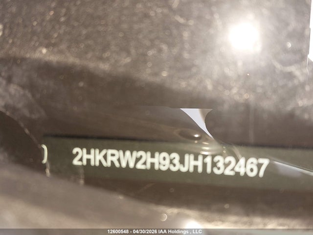 12600548 :رقم المزاد ، 2HKRW2H93JH132467 vin ، 2018 Honda Cr-v Touring مزاد بيع