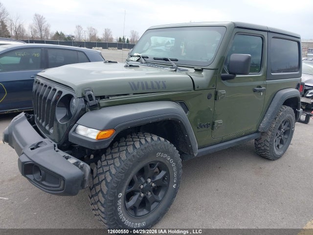 2022 Jeep Wrangler Willys მანქანა იყიდება აუქციონზე, vin: 1C4HJXAG1NW202130, აუქციონის ნომერი: 12600550