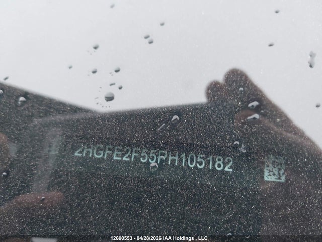 12600553 :رقم المزاد ، 2HGFE2F55PH105182 vin ، 2023 Honda Civic Sport/sport-b مزاد بيع