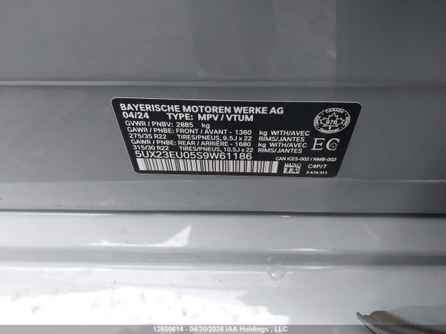 5UX23EU05S9W61186 BMW X5 Xdrive40i