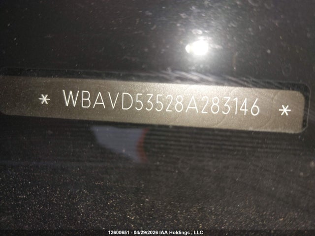 12600651 :رقم المزاد ، WBAVD53528A283146 vin ، 2008 Bmw 335 Xi مزاد بيع