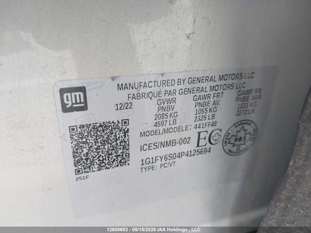 1G1FY6S04P4125694 Chevrolet Bolt Euv