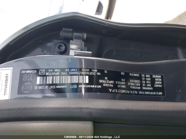 Aukcja sprzedaży 2018 Alfa Romeo Stelvio, vin: ZASFAKAN6J7B66665, numer aukcji: 12600668