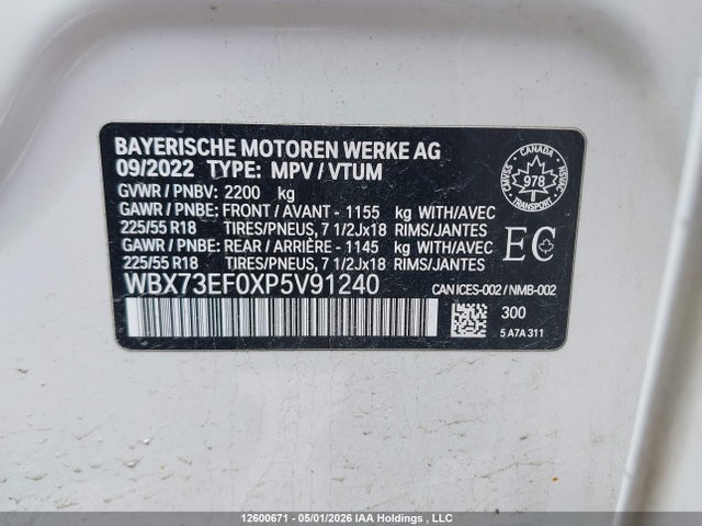 WBX73EF0XP5V91240 BMW X1 Xdrive28i
