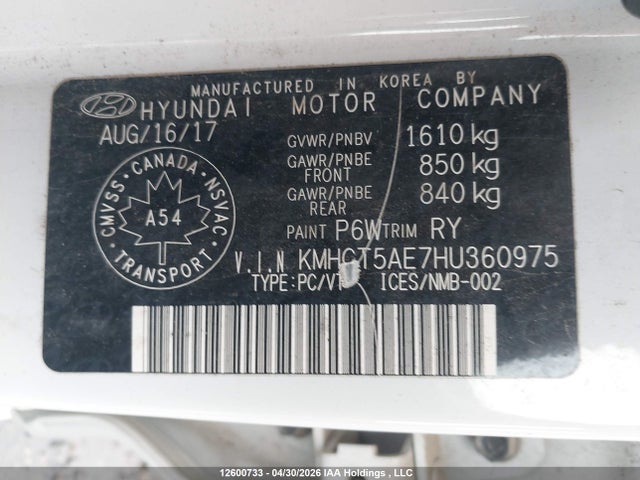 Hyundai ACCENT SE 2017 KMHCT5AE7HU360975 Image 9