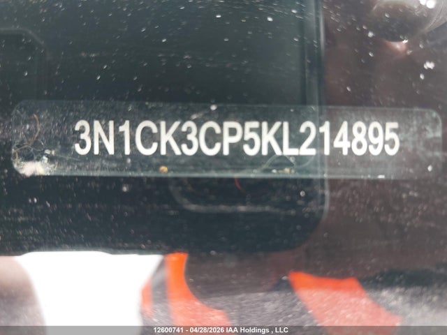 12600741 :رقم المزاد ، 3N1CK3CP5KL214895 vin ، 2019 Nissan Micra S/sr/sv مزاد بيع
