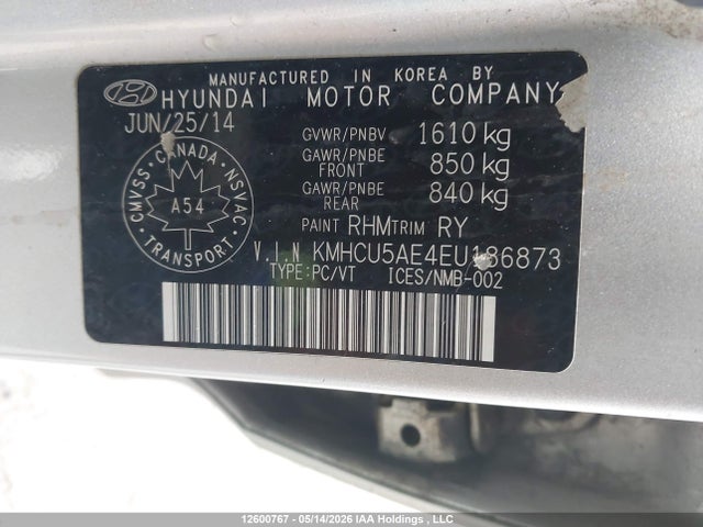 Hyundai ACCENT GLS 2014 KMHCU5AE4EU186873 Image 9