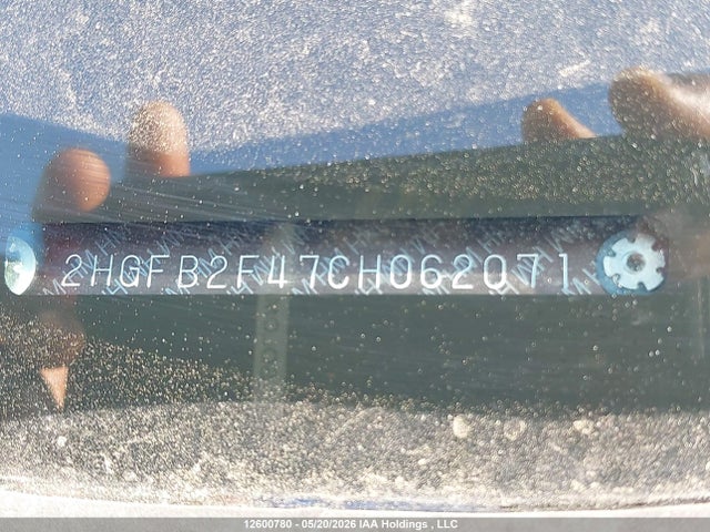 Продажа на аукционе авто 2012 Honda Civic Lx, vin: 2HGFB2F47CH062071, номер лота: 12600780