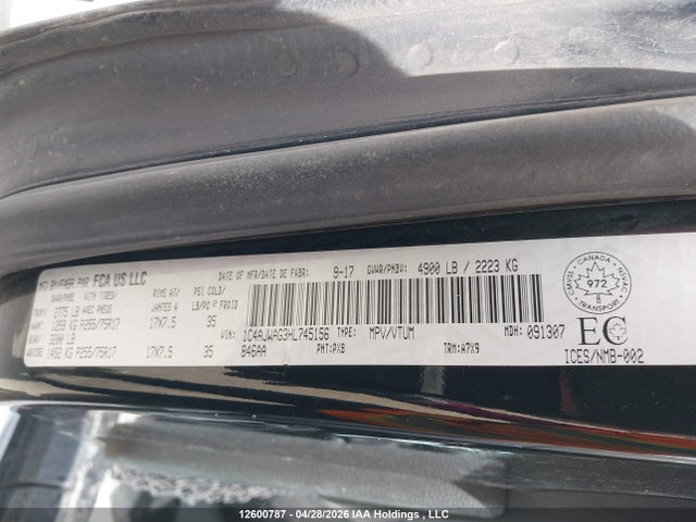 12600787 :رقم المزاد ، 1C4AJWAG3HL745156 vin ، 2017 Jeep Wrangler Sport مزاد بيع