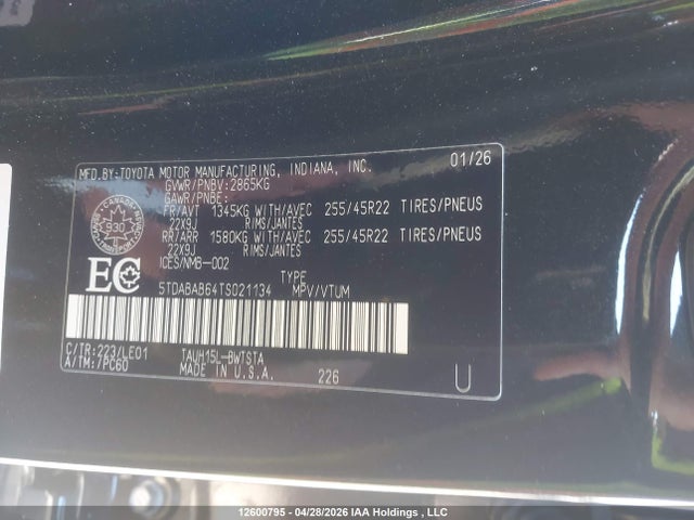 Lexus Tx 500h 2026 5TDABAB64TS021134 Image 9