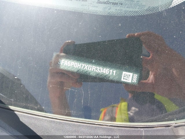 12600800 :رقم المزاد ، 3FA6P0H7XGR334611 vin ، 2016 Ford Fusion Se مزاد بيع