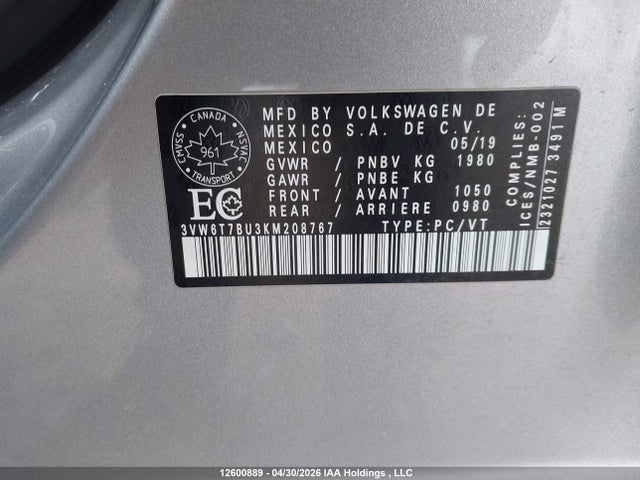 3VW6T7BU3KM208767 Volkswagen JETTA GLI