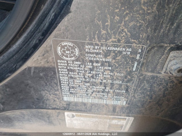 WVGDP9BP5ED006593 Volkswagen Touareg Tdi