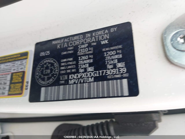KNDPXDDG1T7309139 KIA Sportage Sx Prestige
