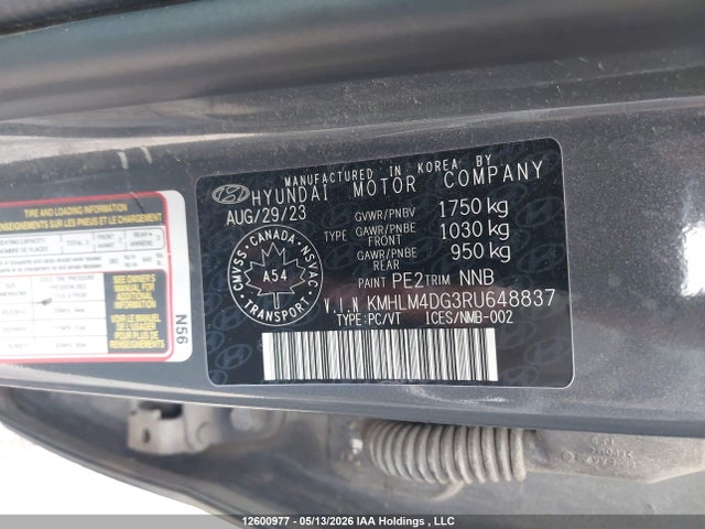KMHLM4DG3RU648837 Hyundai Elantra Preferred