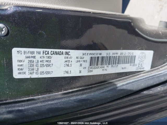 Aukcja sprzedaży 2016 Dodge Grand Caravan Se, vin: 2C4RDGBG0GR140046, numer aukcji: 12601027