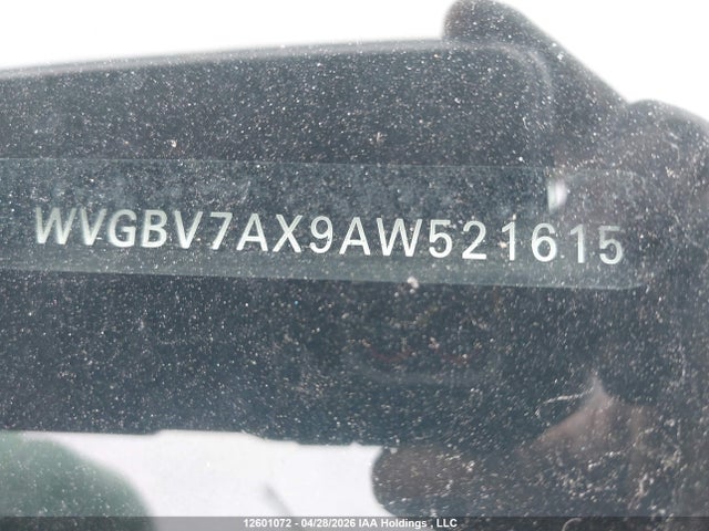 12601072 :رقم المزاد ، WVGBV7AX9AW521615 vin ، 2010 Volkswagen Tiguan 2.0 Tsi Comfortline/2.0 Tsi Highline/2.0 Tsi Trendline مزاد بيع