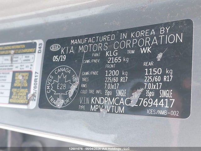 Aukcja sprzedaży 2020 Kia Sportage Lx/lx Anniversary/lx S, vin: KNDPMCAC3L7694417, numer aukcji: 12601076
