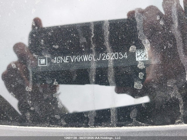 Aukcja sprzedaży 2020 Chevrolet Traverse Premier, vin: 1GNEVKKW6LJ262034, numer aukcji: 12601138