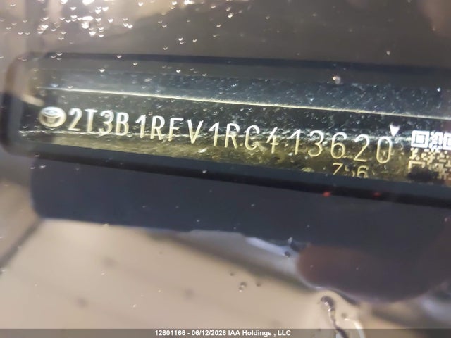 2024 Toyota Rav4 Le მანქანა იყიდება აუქციონზე, vin: 2T3B1RFV1RC413620, აუქციონის ნომერი: 12601166
