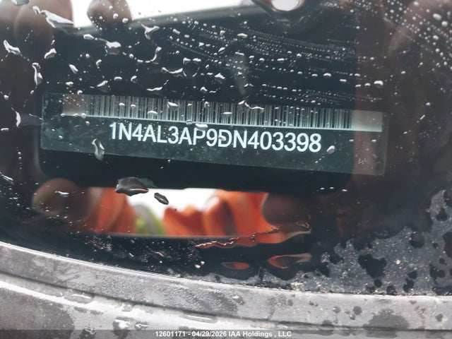 2013 Nissan Altima 2.5/2.5 S/2.5 Sl/2.5 Sv მანქანა იყიდება აუქციონზე, vin: 1N4AL3AP9DN403398, აუქციონის ნომერი: 12601171
