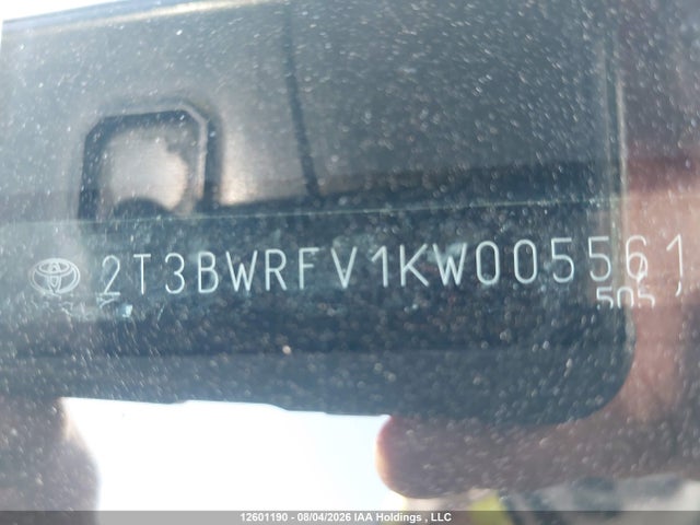 Продажа на аукционе авто 2019 Toyota Rav4 Le, vin: 2T3BWRFV1KW005561, номер лота: 12601190