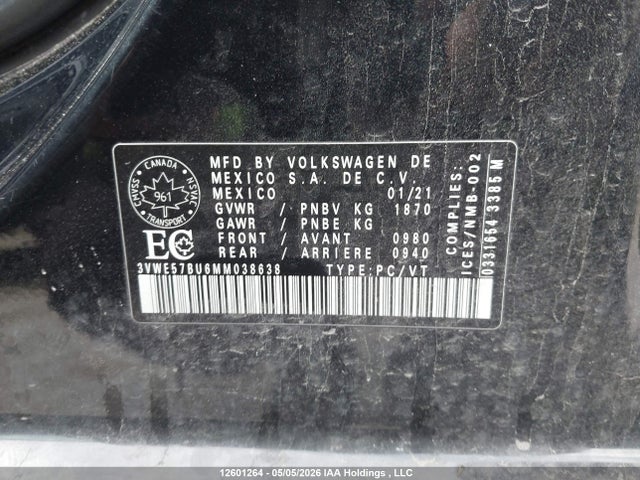 3VWE57BU6MM038638 Volkswagen Jetta