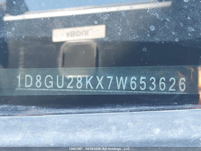 12601267 :رقم المزاد ، 1D8GU28KX7W653626 vin ، 2007 Dodge Nitro Sxt مزاد بيع