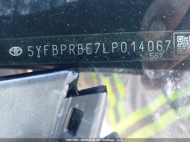 12601293 :رقم المزاد ، 5YFBPRBE7LP014067 vin ، 2020 Toyota Corolla مزاد بيع