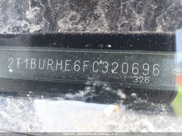 Продаж на аукціоні авто 2015 Toyota Corolla Le, vin: 2T1BURHE6FC320696, номер лоту: 12601312