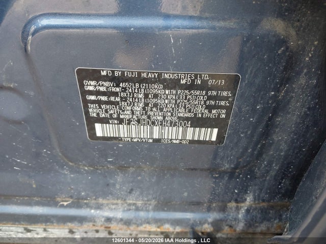 12601344 :رقم المزاد ، JF2SJHDCXEH473004 vin ، 2014 Subaru Forester 2.0xt Limited Package مزاد بيع