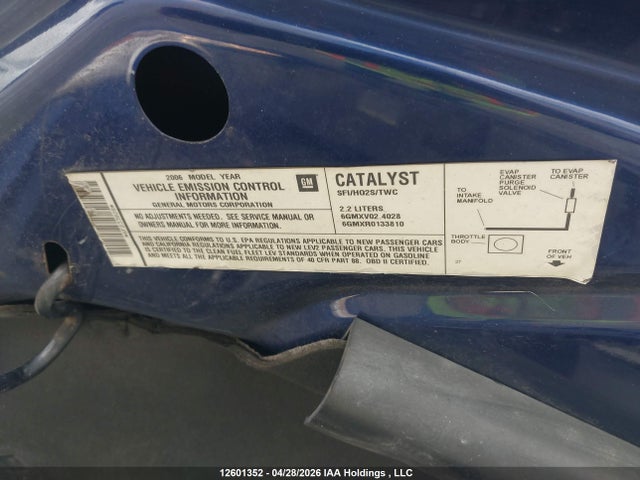 2006 Chevrolet Malibu Lt მანქანა იყიდება აუქციონზე, vin: 1G1ZT51F56F233028, აუქციონის ნომერი: 12601352