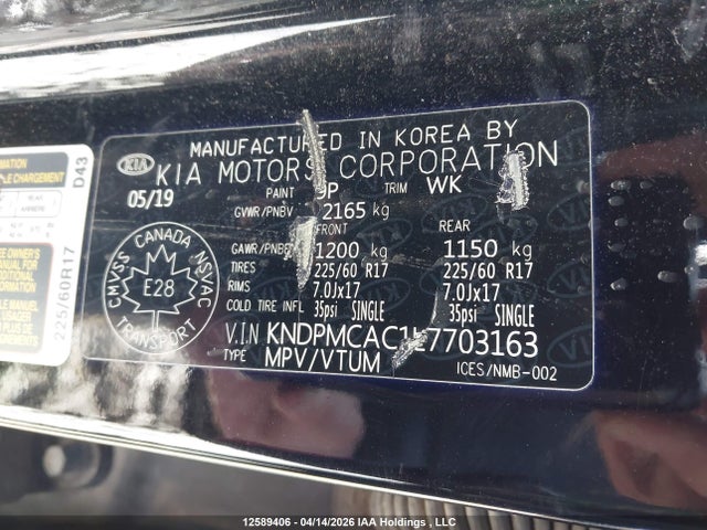 KNDPMCAC1L7703163 KIA Sportage Lx/lx Anniversary/lx S