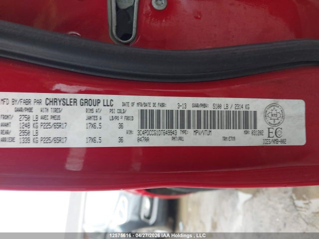 Aukcja sprzedaży 2013 Dodge Journey Sxt/crew, vin: 3C4PDCCG1DT649943, numer aukcji: 12575616