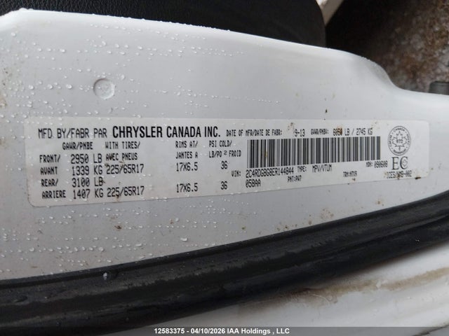 Aukcja sprzedaży 2014 Dodge Grand Caravan Se/sxt, vin: 2C4RDGBG8ER144844, numer aukcji: 12583375