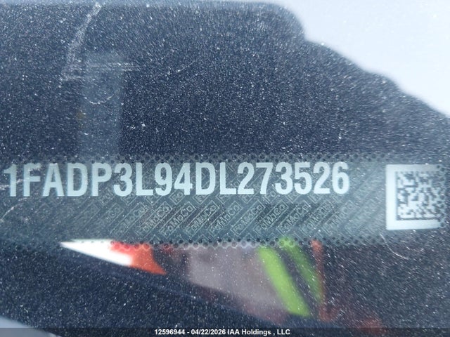 2013 Ford Focus St St მანქანა იყიდება აუქციონზე, vin: 1FADP3L94DL273526, აუქციონის ნომერი: 12596944